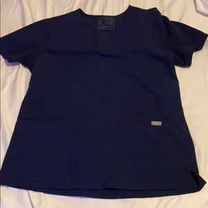 Figs - 3 pocket scrub top - large - navy